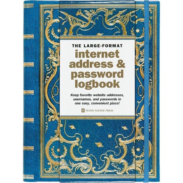 Peter Pauper Press Large Format Internet Address & Password Logbook Celestial 320506