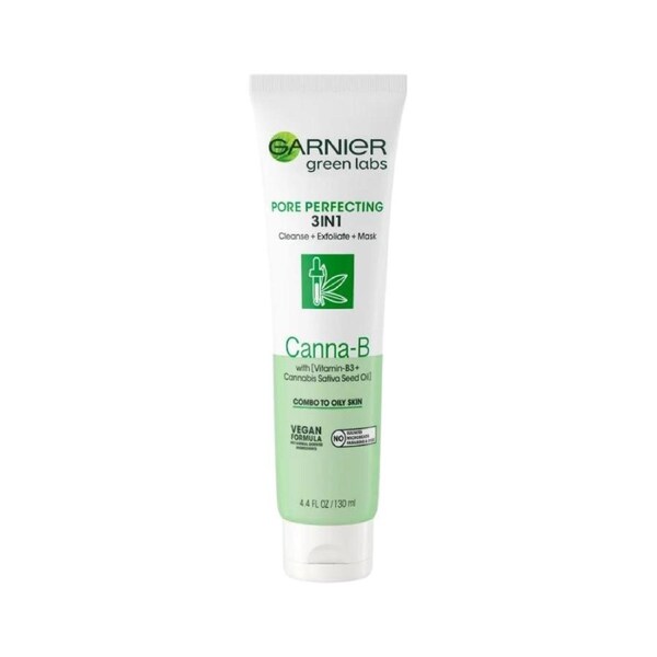 Garnier Green Labs Pore Perfecting 3in1 Canna-B Clay Cleanser 130mL