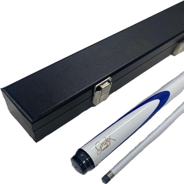 Grafex Graphite Supreme White New Multi-Weight System Pool Snooker Billiards Cue and Black Cue Case