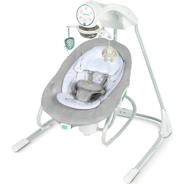 Ingenuity InLighten Baby/Newborn Soothing Swing And Rocker - Remy White/Grey 0m+