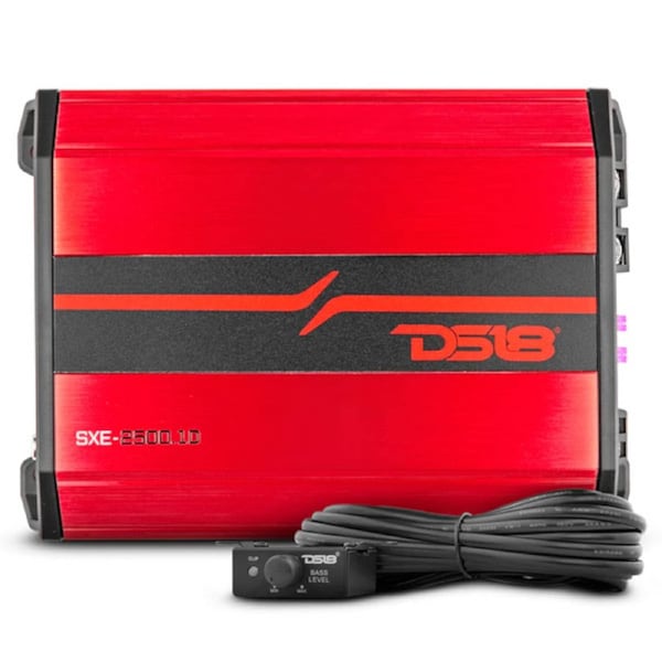 DS18 SXE-2500.1D 1-Channel 2500W Amplifier - Red