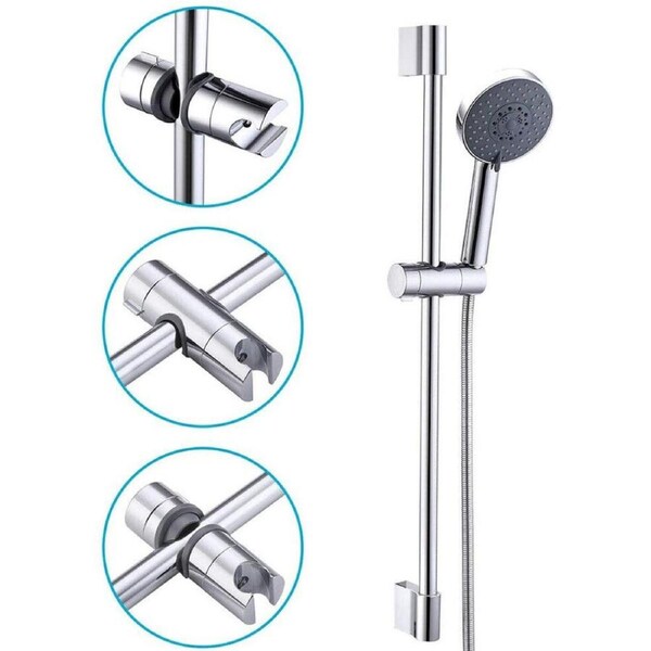 Shower Head Rail Slider Holder for Slide Bar Slider Clamp Bathroom, Bathroom Shower Holder 19-25mm