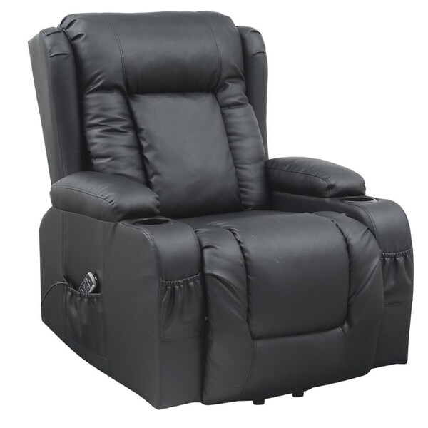 Lift Heated Leather Recliner Electric Massage Chair with USB port