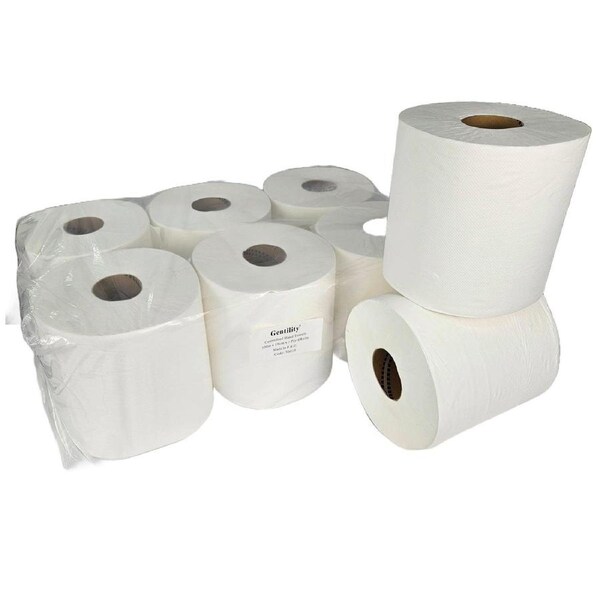 A&C Gentility Centerfeed Paper Hand Towels Roll 1ply 190mmx300m 6 Rolls AC-30019