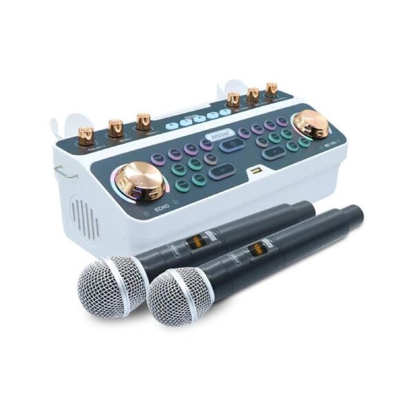 Portable Bluetooth Mixer with Wireless Microphones Q-SK6