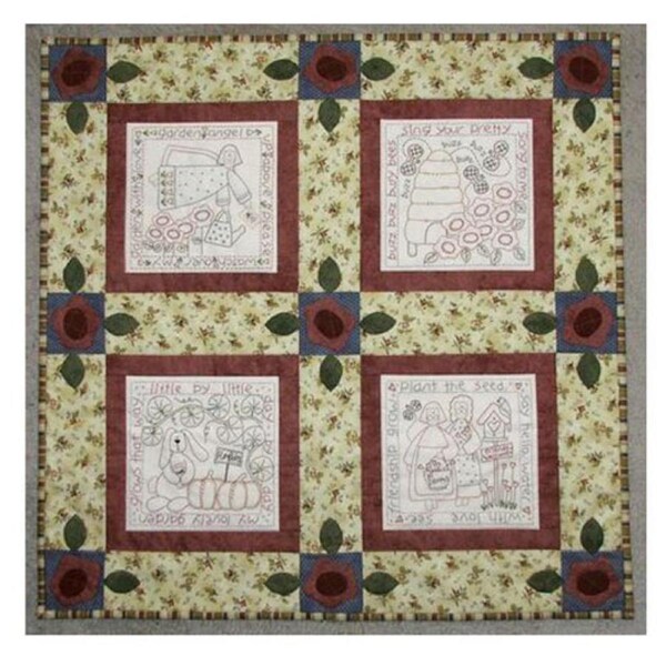 The Birdhouse Designs Friendship Garden Printed Quilt Pattern