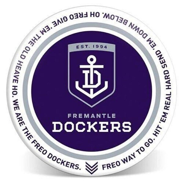 AFL Melamine Plate - Fremantle Dockers - 20cm diameter - Single
