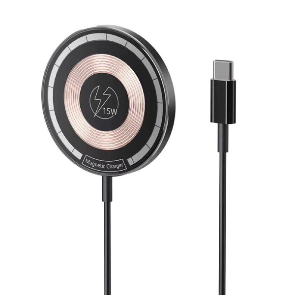 Rockrose 15W MagSafe Magnetic Wireless Charger Magpad Aqua For Smartphones BLK