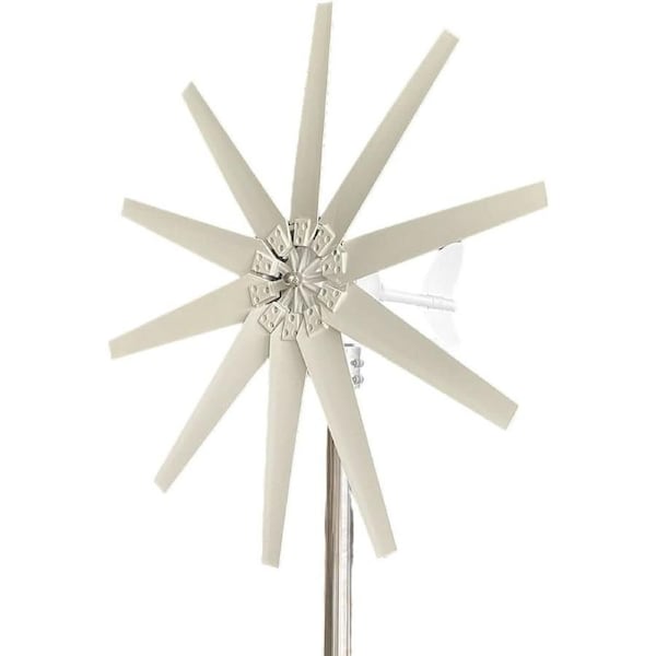 800W Peak 10 Blades 12V/24V Horizontal Wind Turbine Generator Residential Home Wind Power Generator - 24V