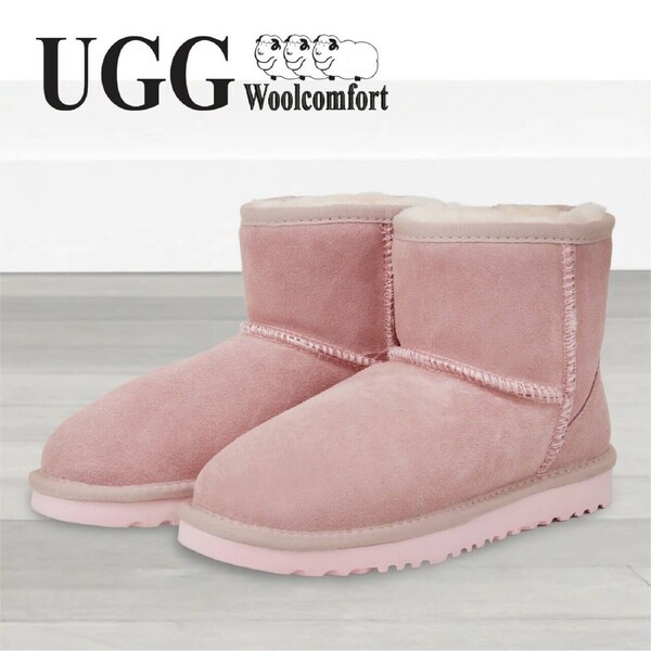 UGG Woolcomfort Classic Mini Boots Premium Australian Sheepskin in 6 Colors Pink / AU Womens Size 9/Mens Size 7/EU 40