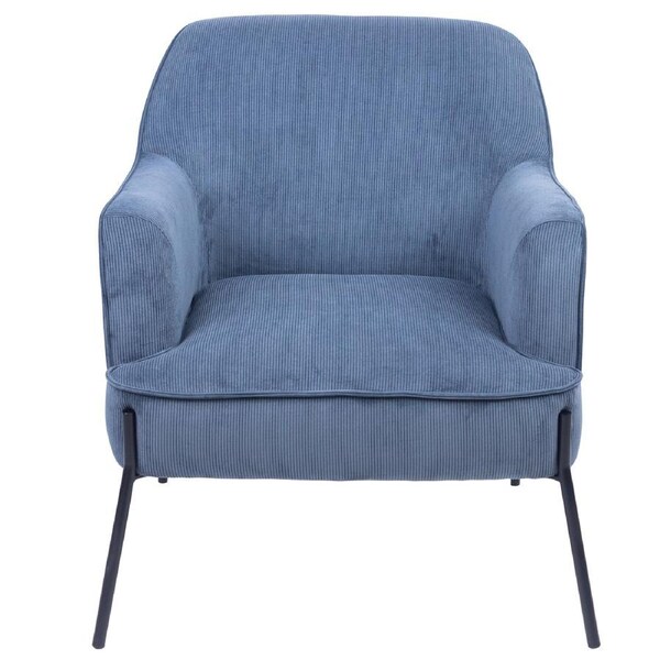 Leah Fabric Armchair Occasional Accent Arm Chair Blue