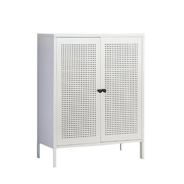 Vista 3 Tier Side Table Cabinet Storage Organizer Shelves Steel Kitchen Cupboard Sideboard Shelf