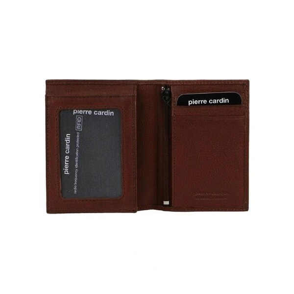 Pierre Cardin Mens Rustic Genuine Leather Wallet RFID in Brown