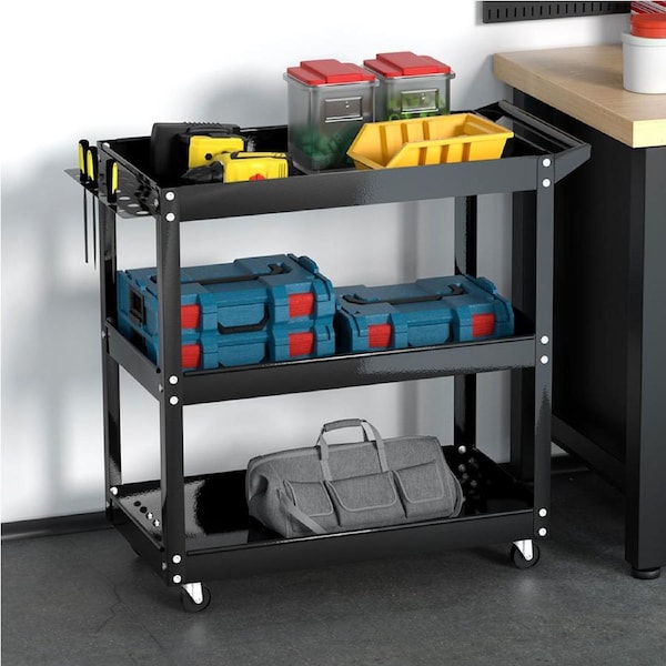 Giantz 3-Tier Tool Cart Trolley Toolbox Workshop Garage Storage 150KG Organizer Blue
