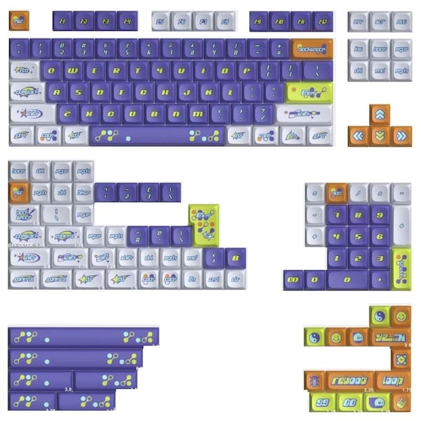 Keytok KDA Y2K Dye-Sub PBT Keycaps Beyond [KTBEYOND]