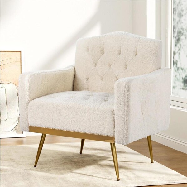 1x Artiss Armchair Boucle Beige Nicole