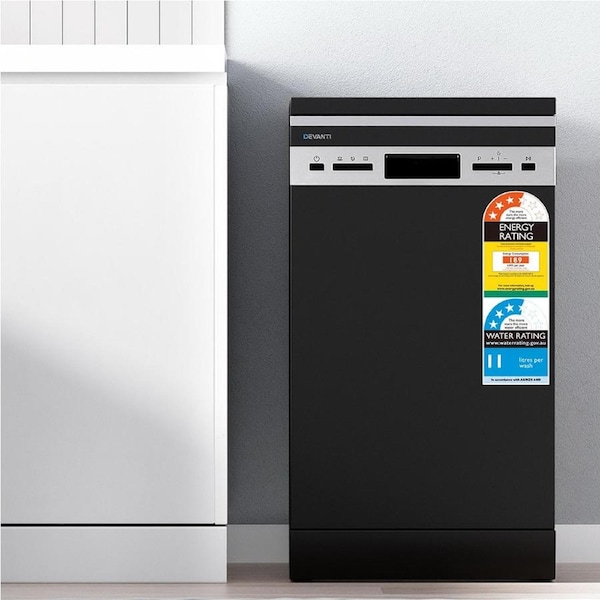 Devanti 10 Place Settings Freestanding Dishwasher Black