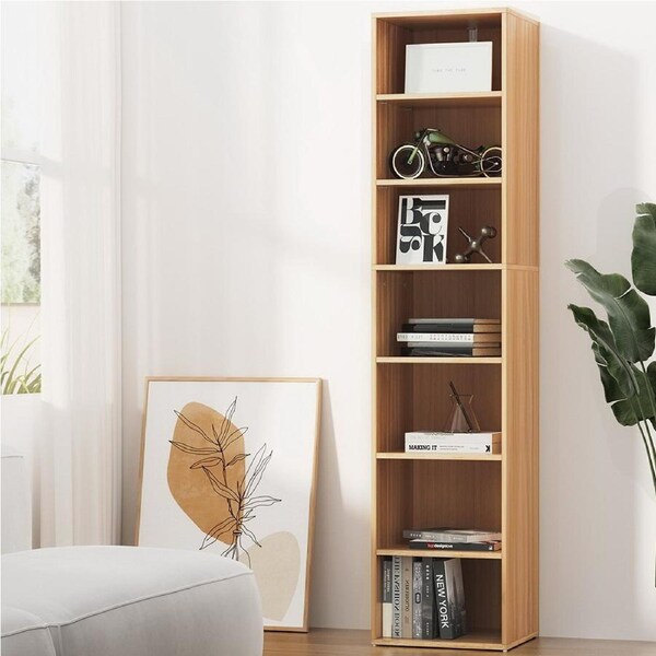 7 Tiers Artiss Bookshelf MILO Pine