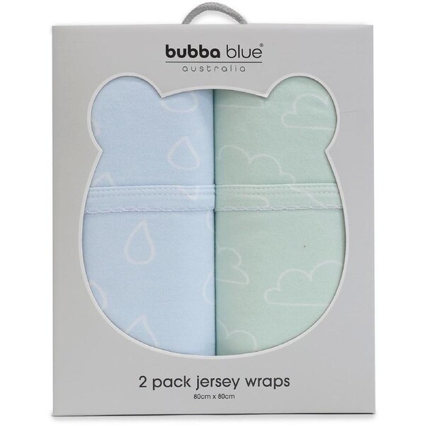 Bubba Blue Nordic Jersey Wraps 2 Pack - Sky/Avocado