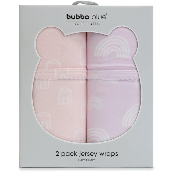 Bubba Blue Nordic Jersey Wraps 2 Pack - Rose/Lilac