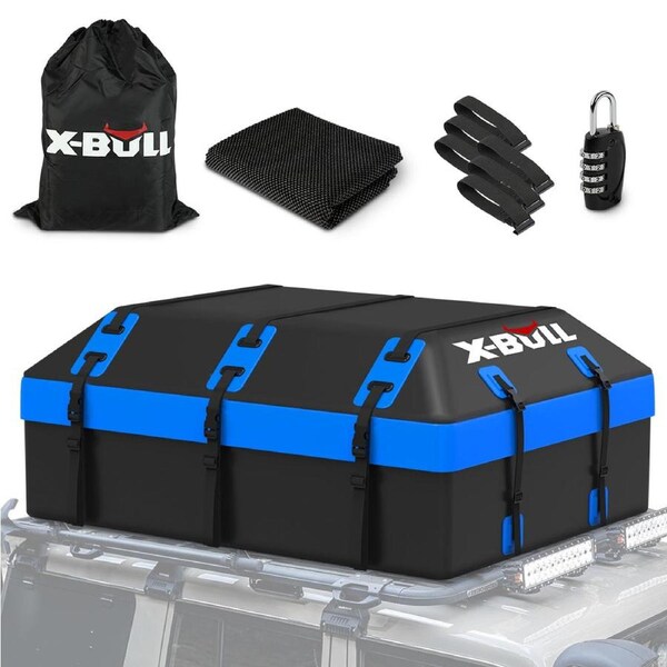 X-BULL 595L Car Roof Cargo Bag Rooftop Cargo Carrier 100% Waterproof Top Luggage Bag for All Vehicles