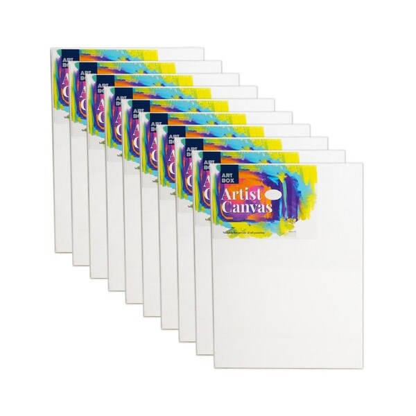 10x Art Boxd 30cm Thins Artist Canvas 280gsm Acrylic & Oil Painting Craft White