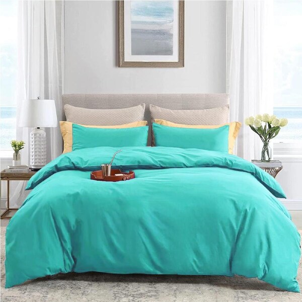LINENOVA 3 Pcs Duvet Cover Doona Cover Set Quilt Cover Pillowcases All Size Bedding For Choice Double