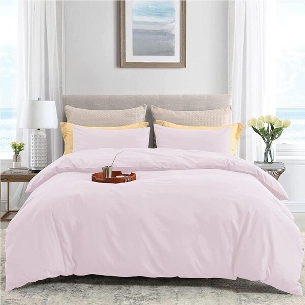 LINENOVA Luxury Soft Microfiber Solid Color Quilt Cover Set All Size For Choice Queen