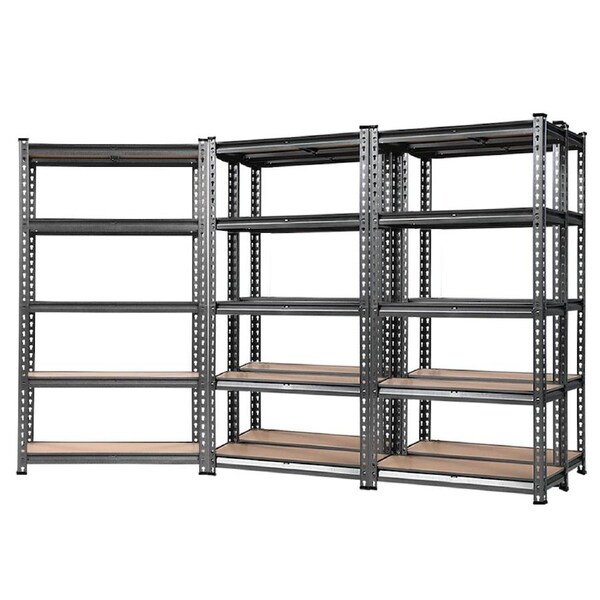Giantz 1.5M Garage Shelving Warehouse Rack Pallet Racking Storage Shelves Stee Charcoal X5