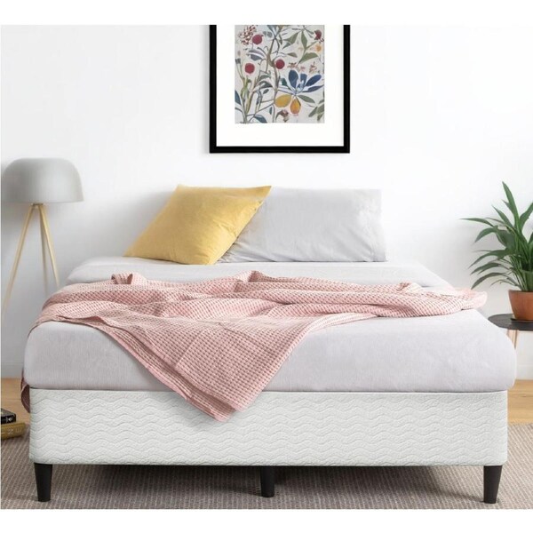 Zinus Queen Double King Single Sizes Ensemble Bed Base Box Spring - White King