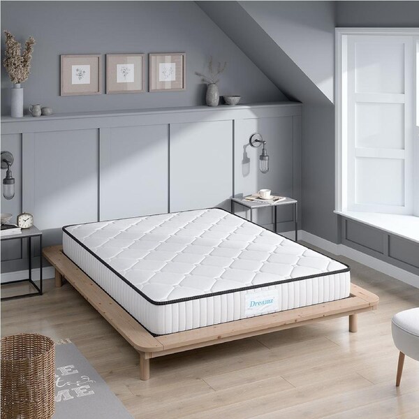 20cm Spring Mattress DreamZ 5-Zone Euro Top Pocket Medium Firm All Sizes Single