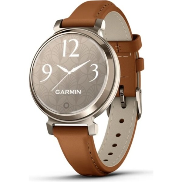 Garmin Lily 2 Smartwatch, Cream Gold w Leather Band 010-02839-02