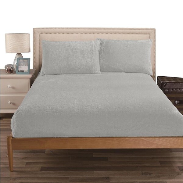 Ramesses Teddy Fleece Fitted Sheet Combo Set Double / Beige