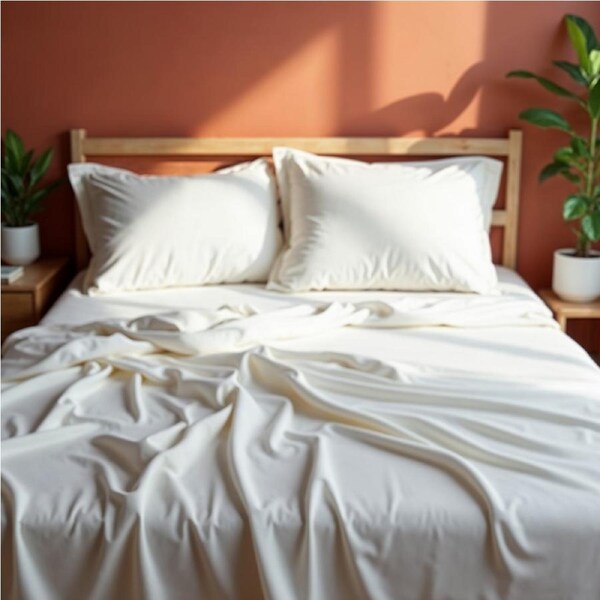 Royal Comfort 1000TC Balmain Hotel Grade Bamboo Cotton Sheets Pillowcases Set White / King