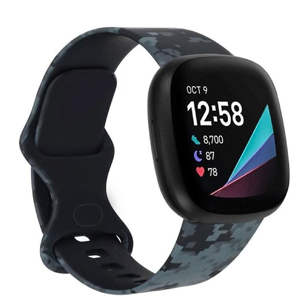 For Fitbit Versa 3 4 Sense 2 Smartwatch Soft Silicone Band Strap Graffiti Small
