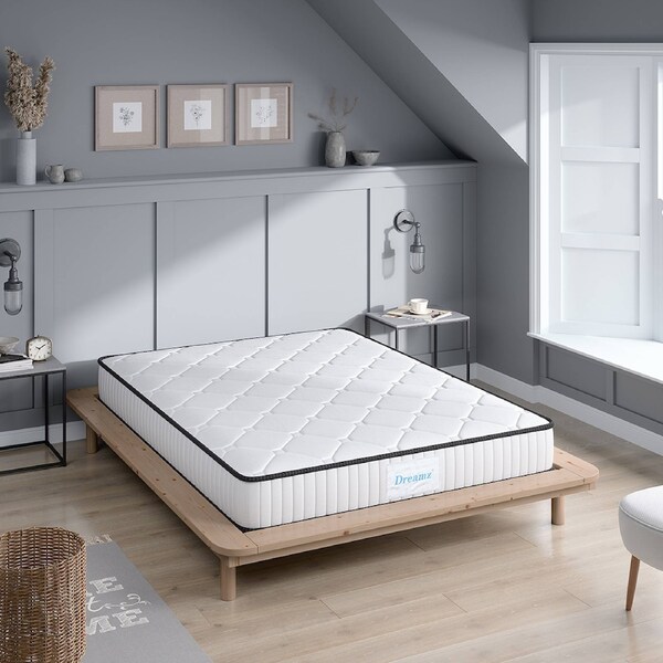 20cm Spring Mattress DreamZ 5-Zone Euro Top Pocket Medium Firm All Sizes Queen