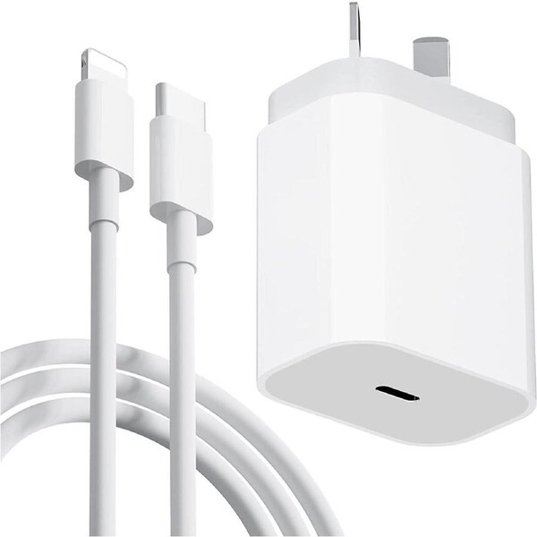 20W USB C Charger PD Power Adapter + 2m Type C to Lightning 20W Fast Cable Charger AU Plug Compatible with iPhone 14/13/12/11 Pro Max iPad,Airpods Apple Watch Charger
