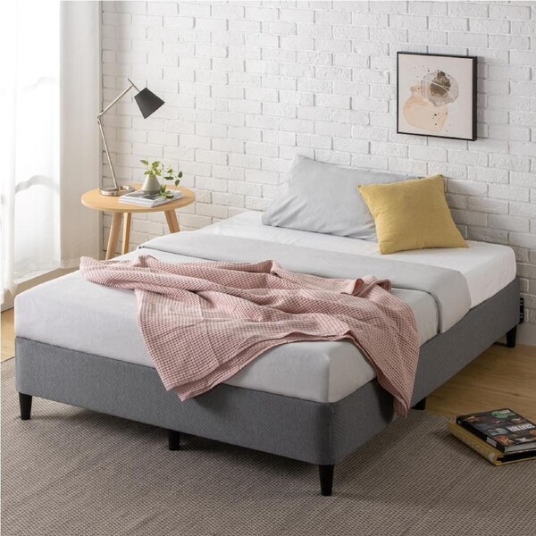 Zinus Queen Double King Single Sizes Ensemble Bed Base Box Spring - Dark Grey Double