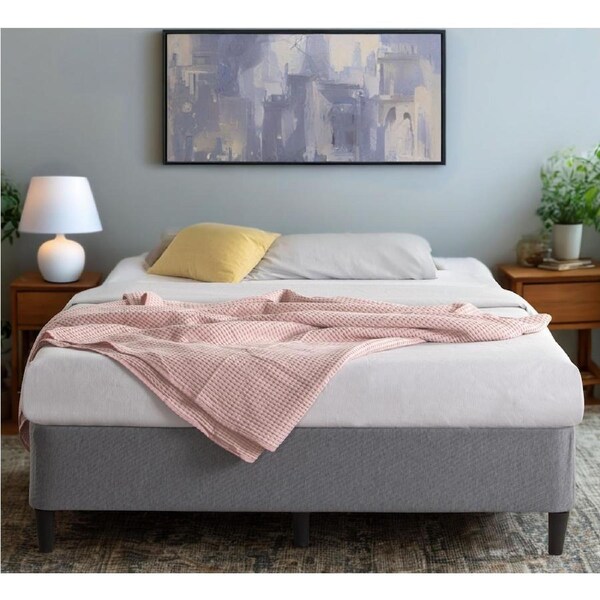 Zinus Queen Double King Single Sizes Ensemble Bed Base Box Spring - Dark Grey King Single