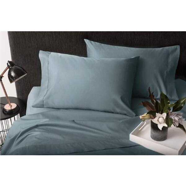 Sheraton Luxury 1000TC 100% Cotton Sheet Set-Storm Blue King Size