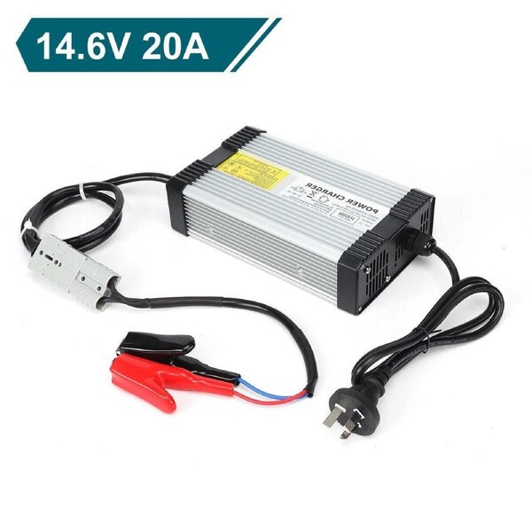 14.6V 12V 20A Lithium Battery Charger For LiFePO4 Lithium Iron Plug Kit