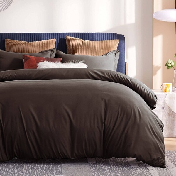 LINENOVA Comfort Cotton Quilt Cover Set 100% Cotton Ultra Soft Bedding Size(Single Double Queen King Super King) Double