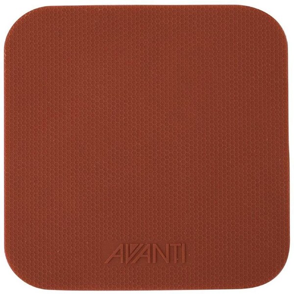 Avanti 12.7cm Square Silicone Mat Jar Opener Kitchen Trivet Table Protection Red