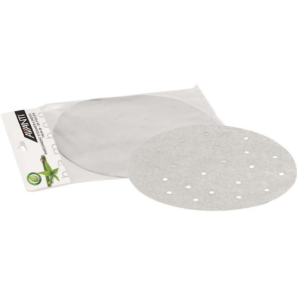 20pc Avanti 19cm Bamboo Steamer Liners Pad Kitchen Cooking Parchment Paper White