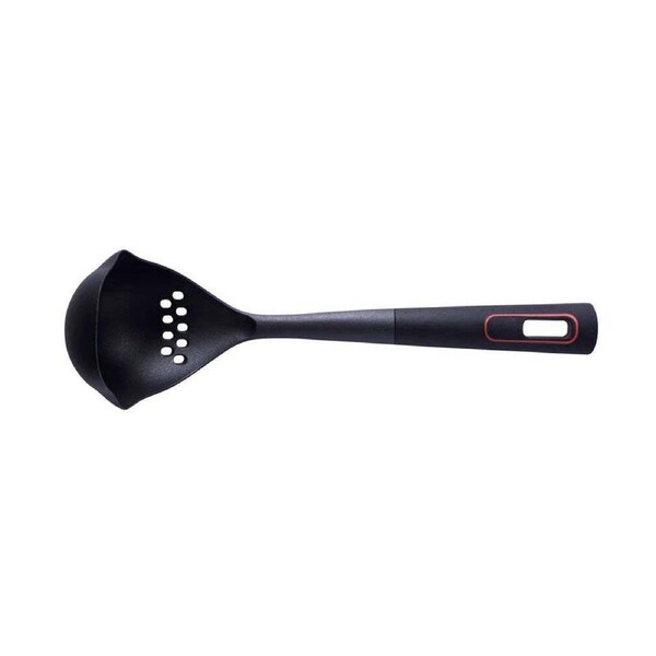 Avanti Nylon Ladle Multi-In-1 Cooking/Serving Utensil w/ Silicone Handle Black