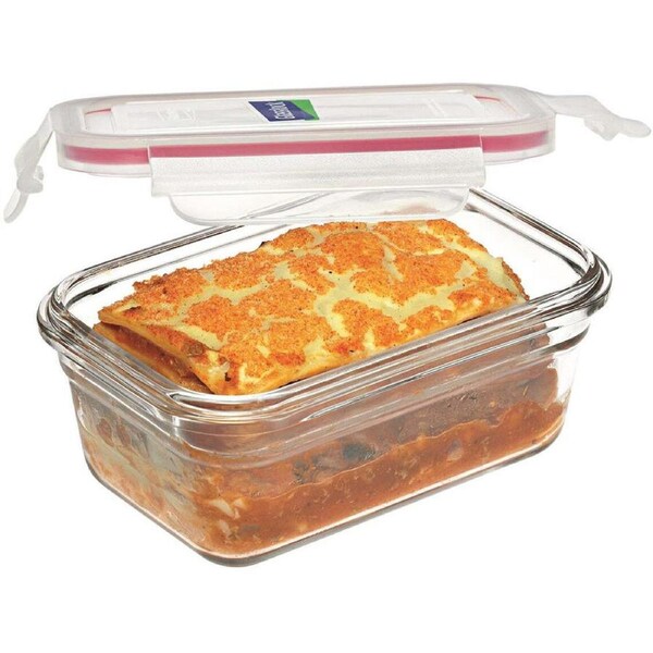 Glasslock Oven Safe 1.73L Glass Food Container w/ Lid Kitchen Rectangle Clear