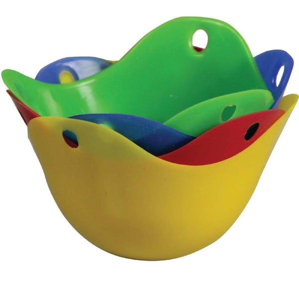 4pc Avanti Silicone Egg Poach Non-Stick Cradle Kitchen Breakfast Cooker Set