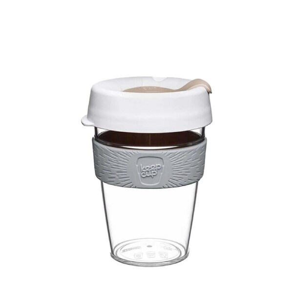 KeepCup Original Clear Edition Reusable 340ml Tritan Coffee Cup Travel Nimbus