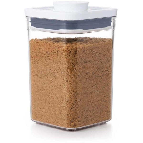 Oxo Good Grips Pop 2.0/1L Small Square Short Kitchen Container w/ Lid Clear
