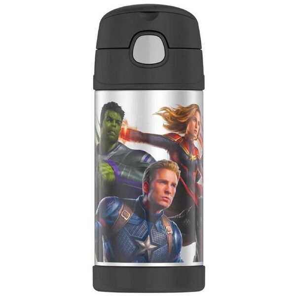 Thermos Funtainer 355ml Vacuum Insulated S/S Water Drink Bottle Marvel Avengers